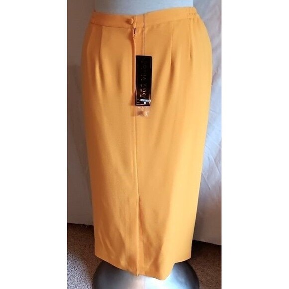 Vtg Donna Vinci Couture Suit 3 Pc Long Skirt 18 Evening Church Gold New w/Tags - Picture 11 of 16